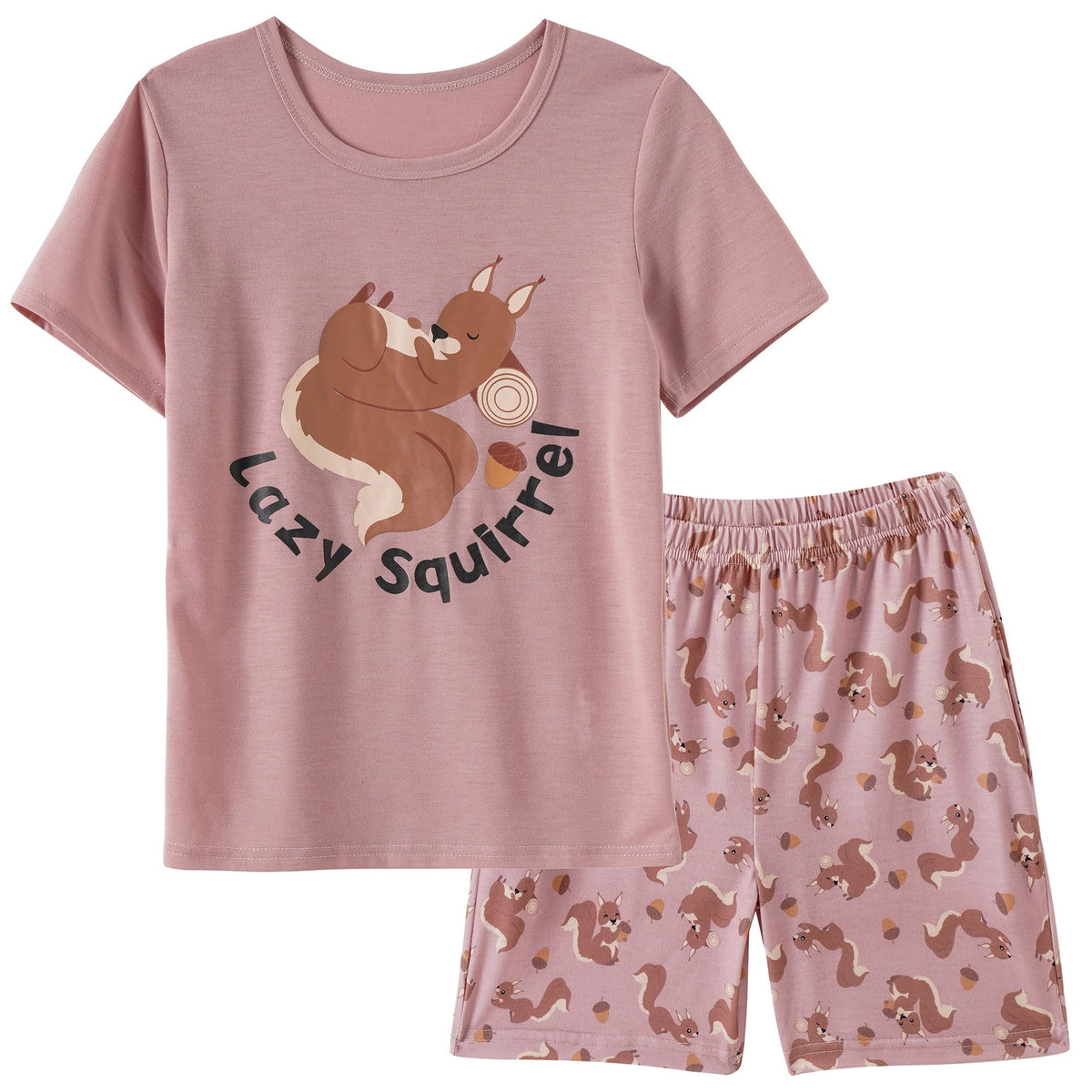 Vopmocld Big Girls Summer Pajama Shorts Sets Cute Sleepwear Nighty Cotton