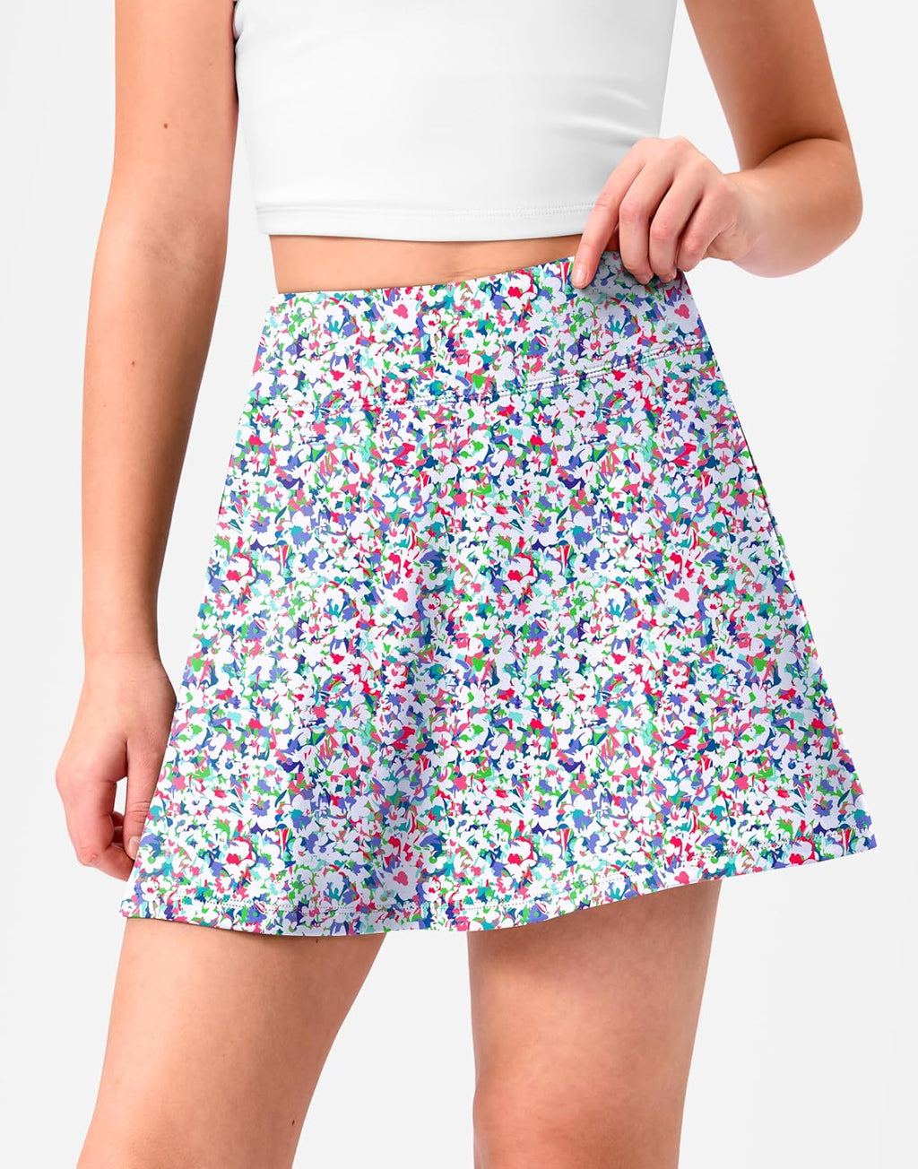 Girls Tennis Skirt with Pockets Pleated Athletic Skort Kids Golf Running School Uniform 2-in-1 Skirts Size 5-15Y