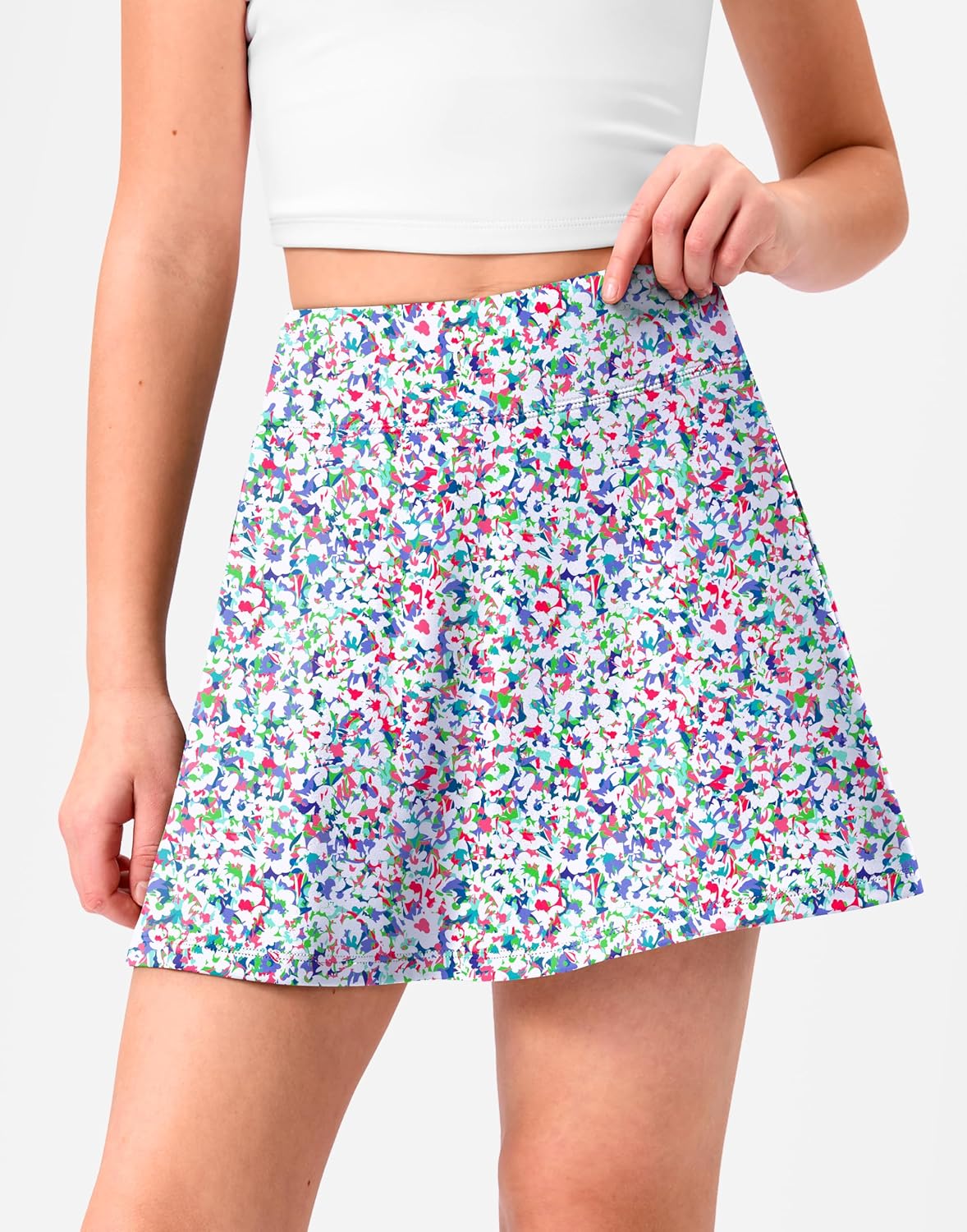 Girls Tennis Skirt with Pockets Pleated Athletic Skort Kids Golf Running School Uniform 2-in-1 Skirts Size 5-15Y