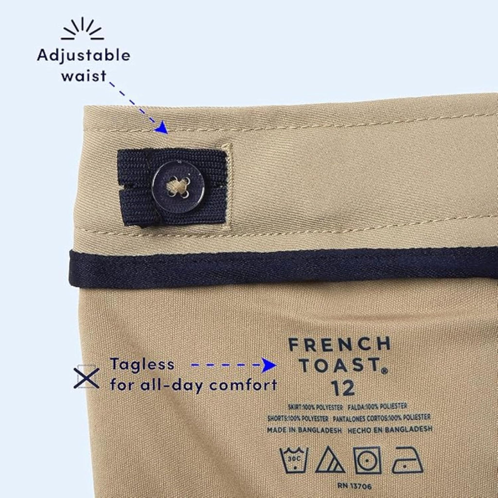 French Toast Girls Adjustable Waist Pleated-Front Two-tab Scooter