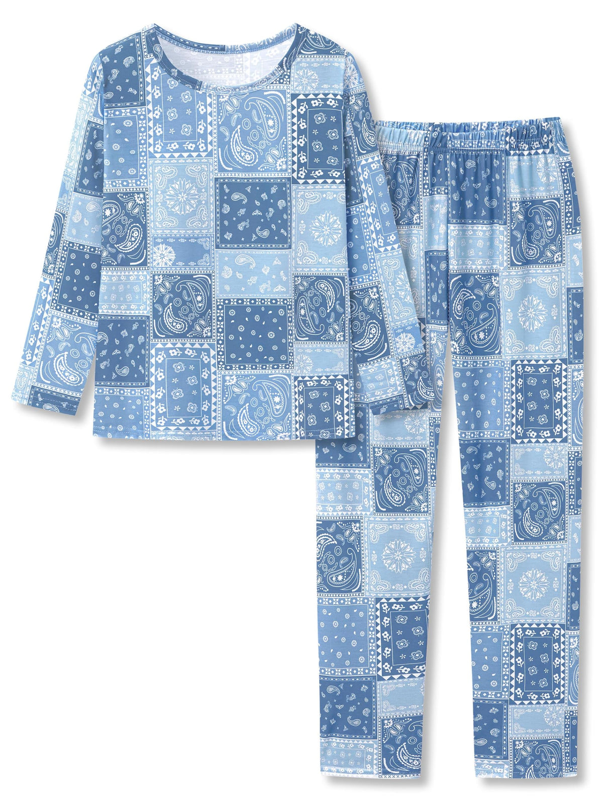 Topgal Girls Long Sleeve Pajamas, 2-Piece Top and Pants, Sizes 6-18