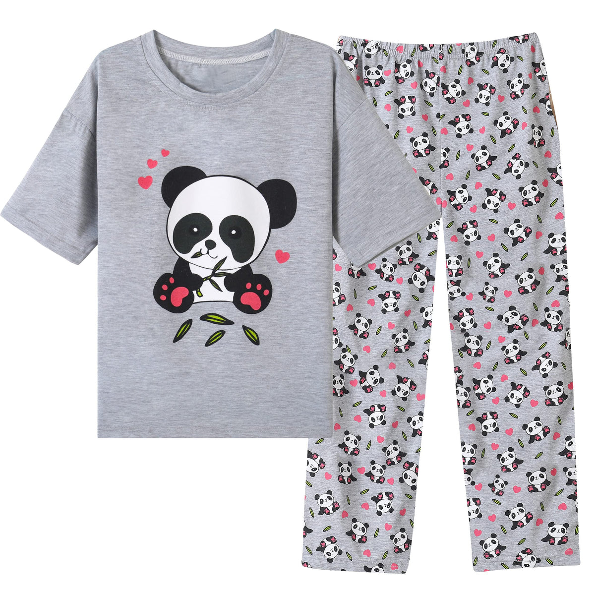 Vopmocld Big Girls' Short Sleeve Long Pant Pajama Sets 2PCS Teens Sleepwear
