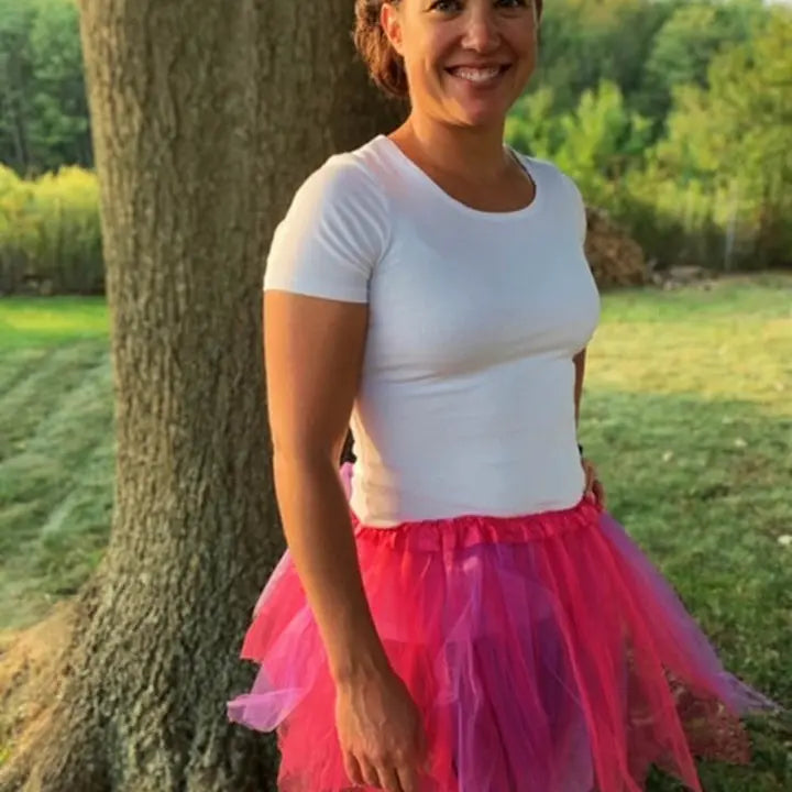 Hot Pink & Purple Fairy Princess Running Skirt Dress Up Ballet Dance Halloween Costume Pixie Tutu Skirt for Kids, Adults, Plus