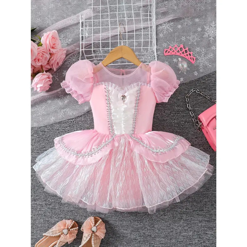 Girl's Fluffy Mesh Ballet Tutu Skirt