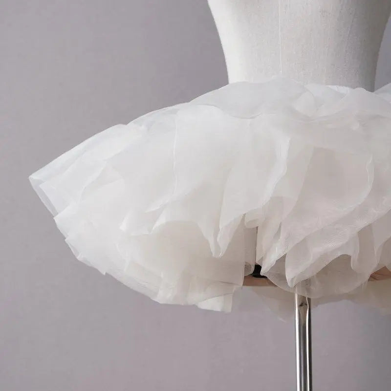 Women's 6-Layer Soft Polyester Sheer Tulle Tiered Petticoat Tutu - Voluminous Underskirt for Dresses, Casual Skirt, Fashion Accessory, Tiered Skirt