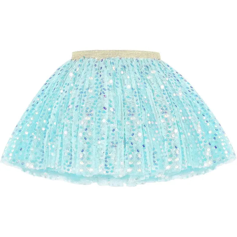 F-CPA03 Toddler Girls' Polyester Sequin Tulle Tutu Skirt - Jazz Tap Dance Costumes, Birthday Party Fashion Clothes