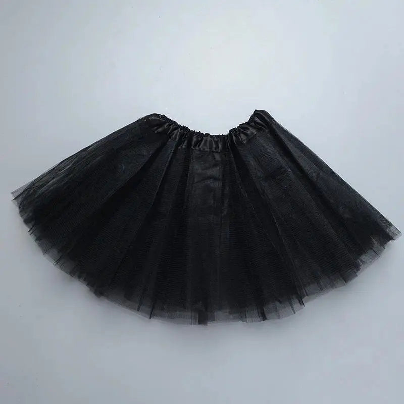 Girl Elastic Ballet Dancewear Tutus Mini Skirt For Birthday Party Dance 3 Layer Tulle Tutu Skirt for Kids Princess 2-8Y Girls