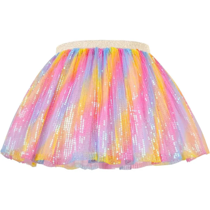 F-CPA03 Toddler Girls' Polyester Sequin Tulle Tutu Skirt - Jazz Tap Dance Costumes, Birthday Party Fashion Clothes